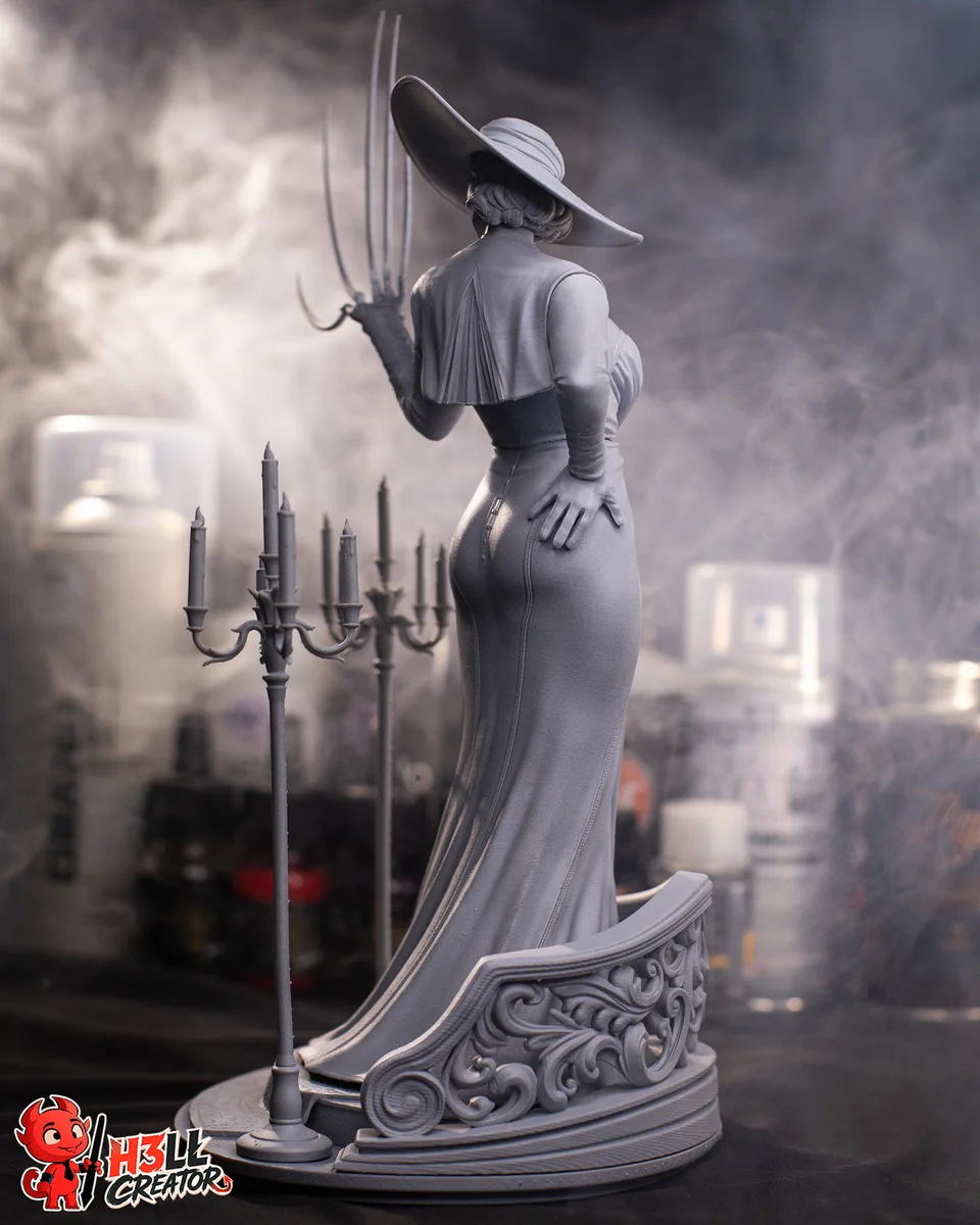 Lady Dimitrescu | Fan Art | 3D Printed Resin Model Garage Kit | *Un-Painted* | H3LL Creator 12