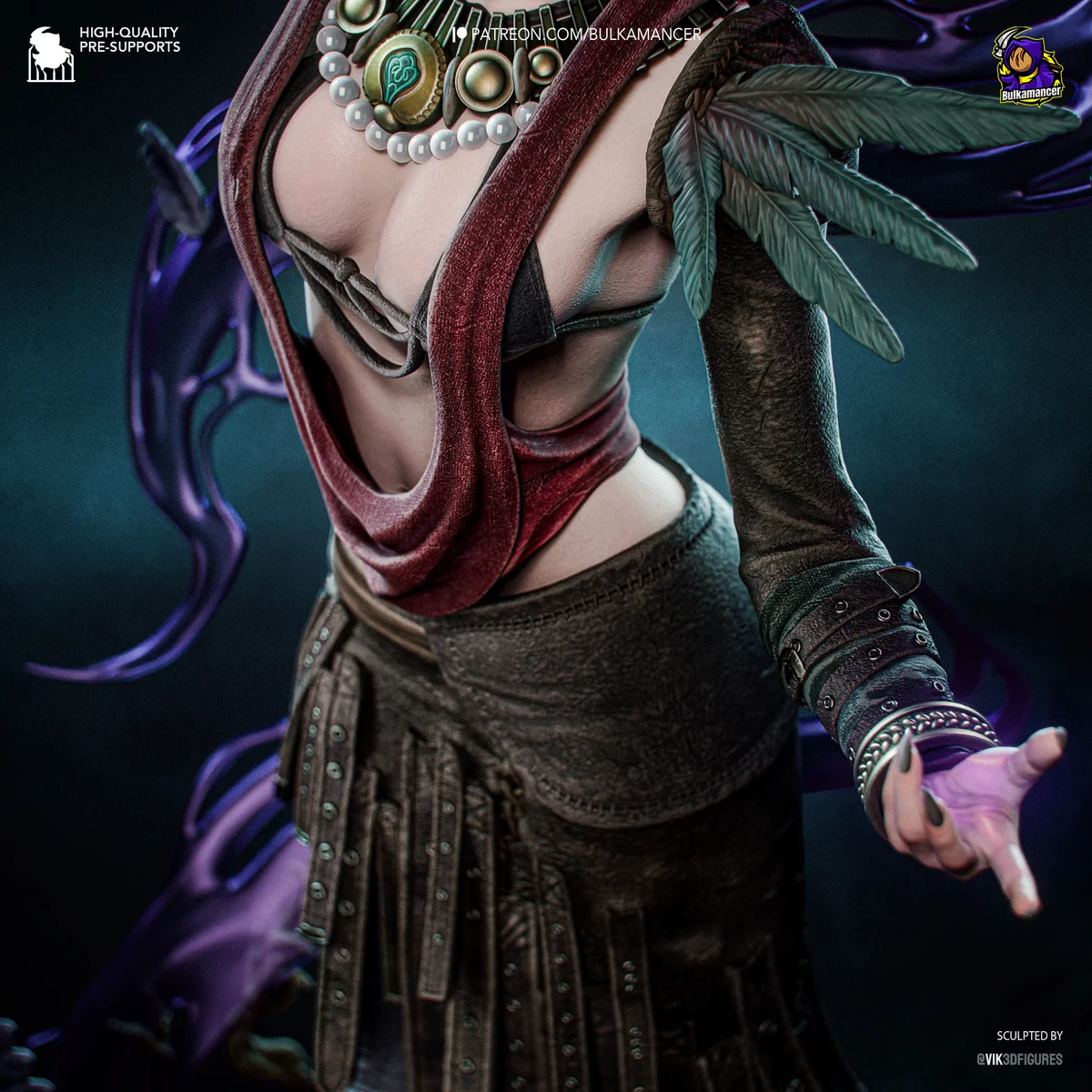 Morrigan | Fan Art | 3D Printed Resin Model Garage Kit | *Un-Painted* | Bulkamancer 10
