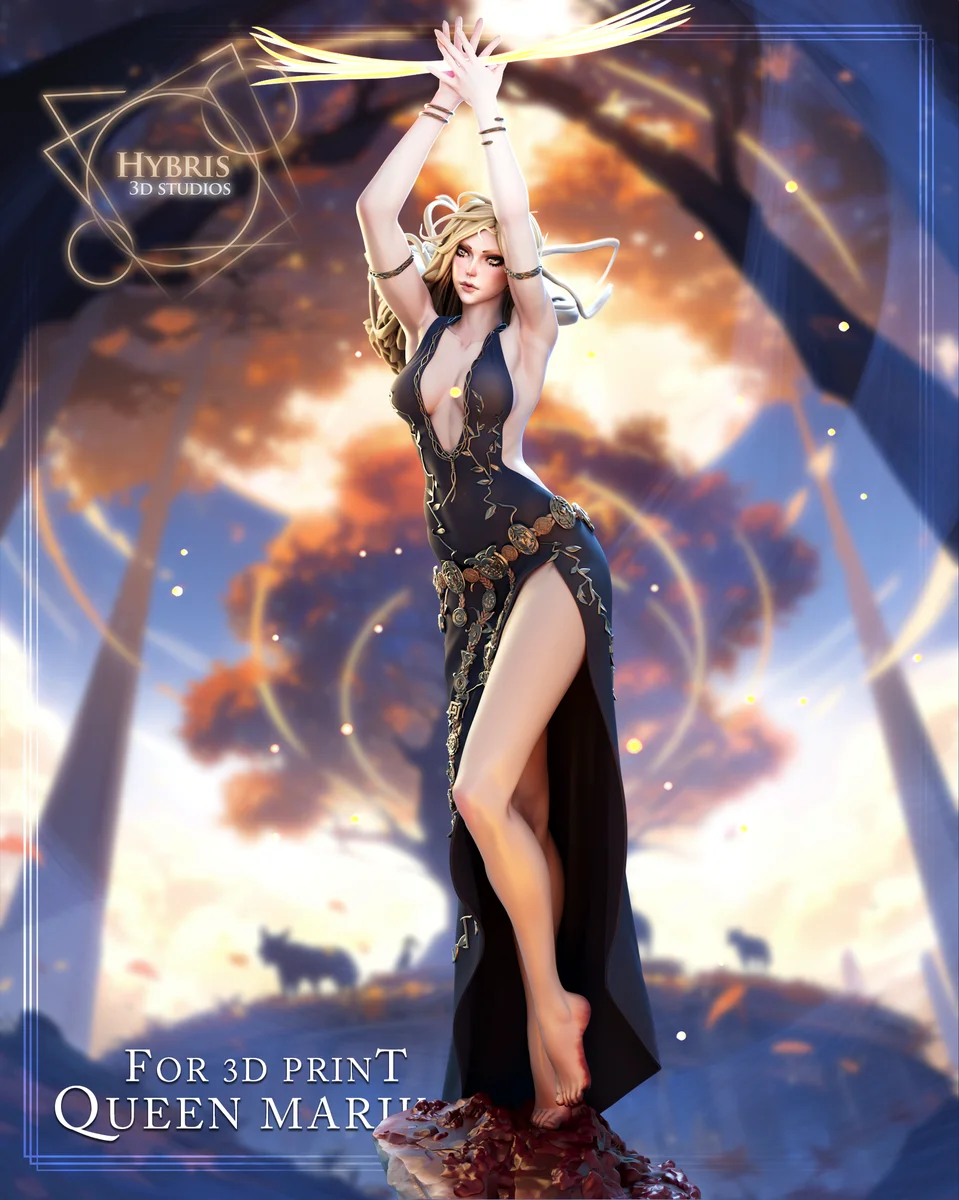 Queen Marika | Fan Art | 3D Printed Resin Model Garage Kit | *Un-Painted* | Hybris Studios 6