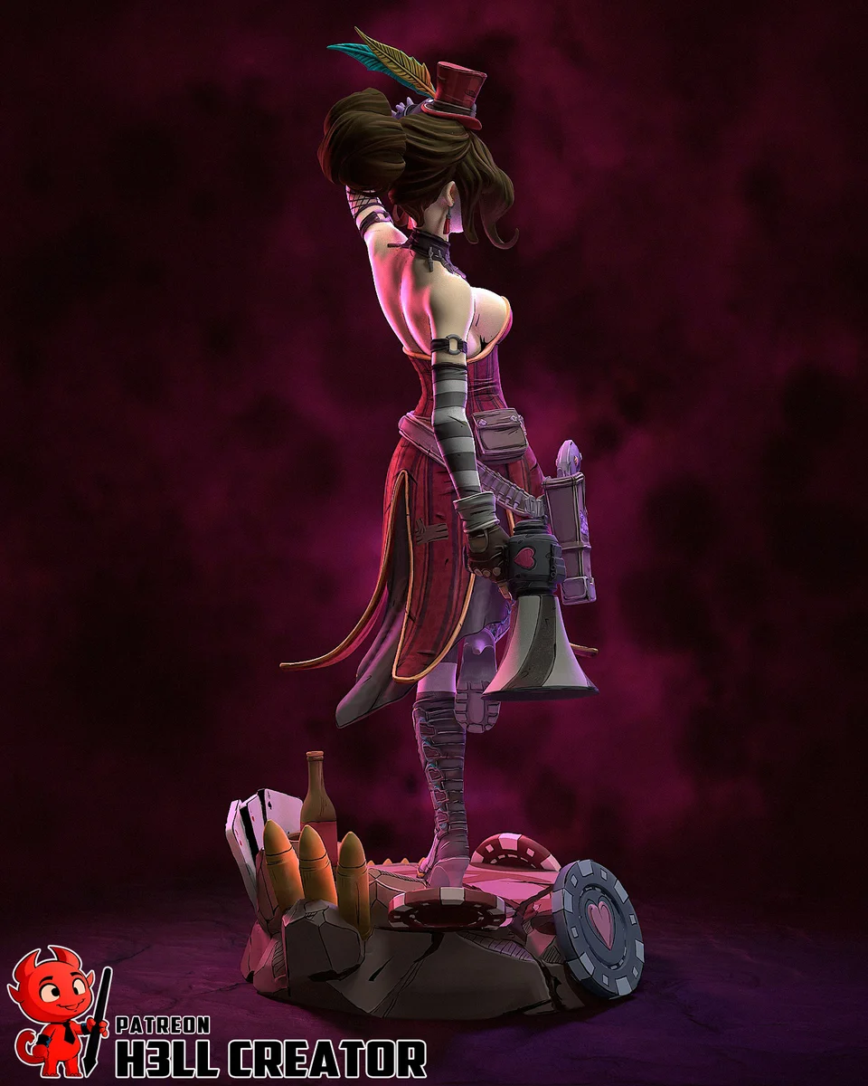 Mad Moxxi | Fan Art | 3D Printed Resin Model Garage Kit | *Un-Painted* | H3LL Creator 6
