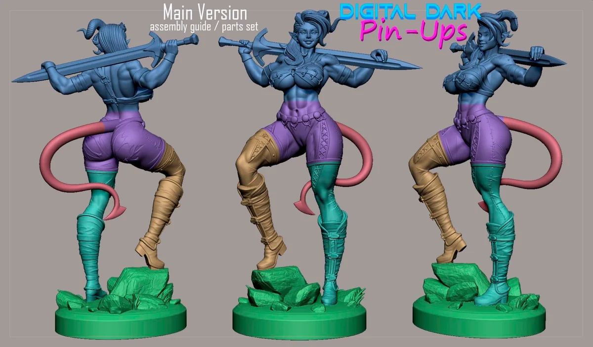 Karlach | Fan Art | 3D Printed Resin Model Garage Kit | *Un-Painted* | Digital Dark 3