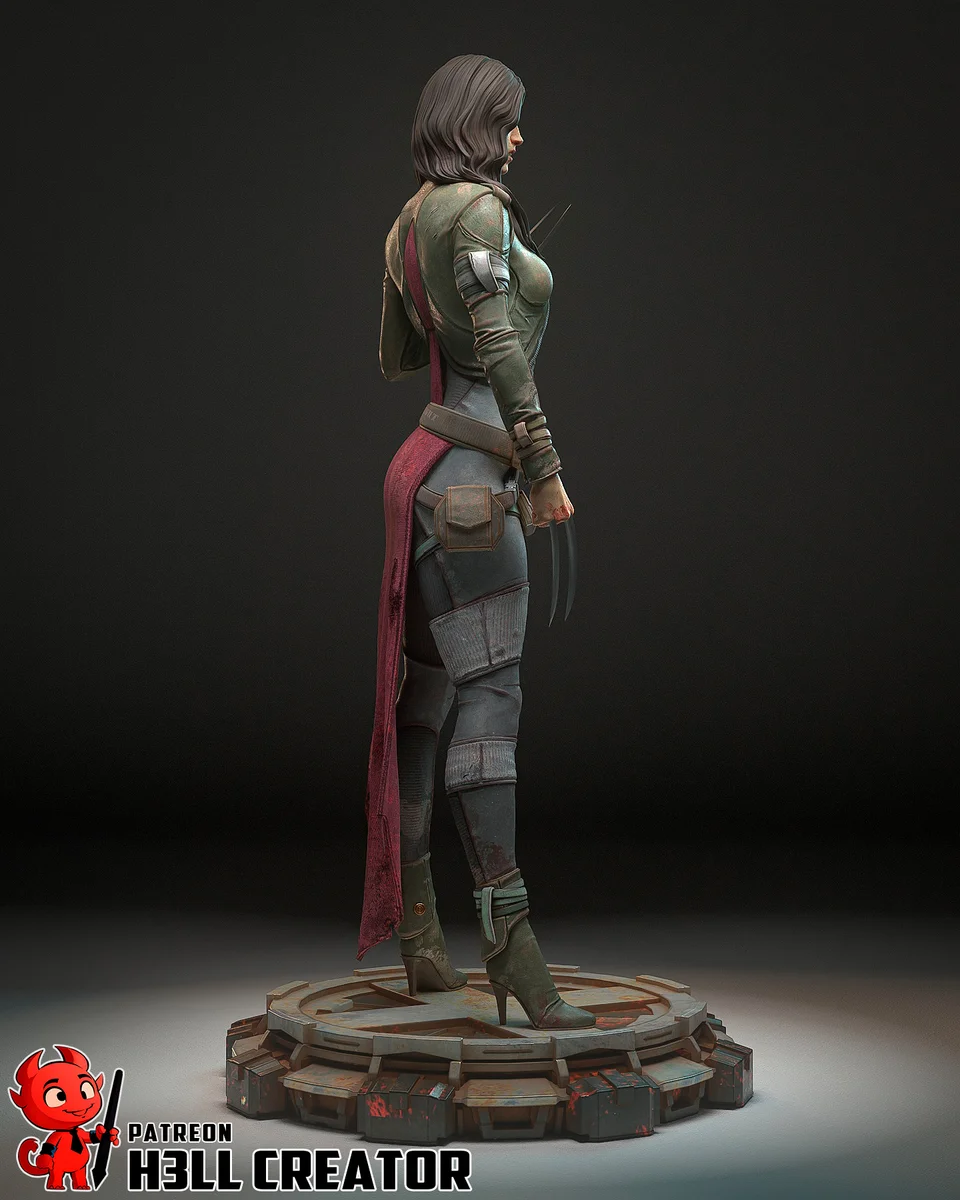 X-23 | Fan Art | 3D Printed Resin Model Garage Kit | *Un-Painted* | H3LL Creator 6