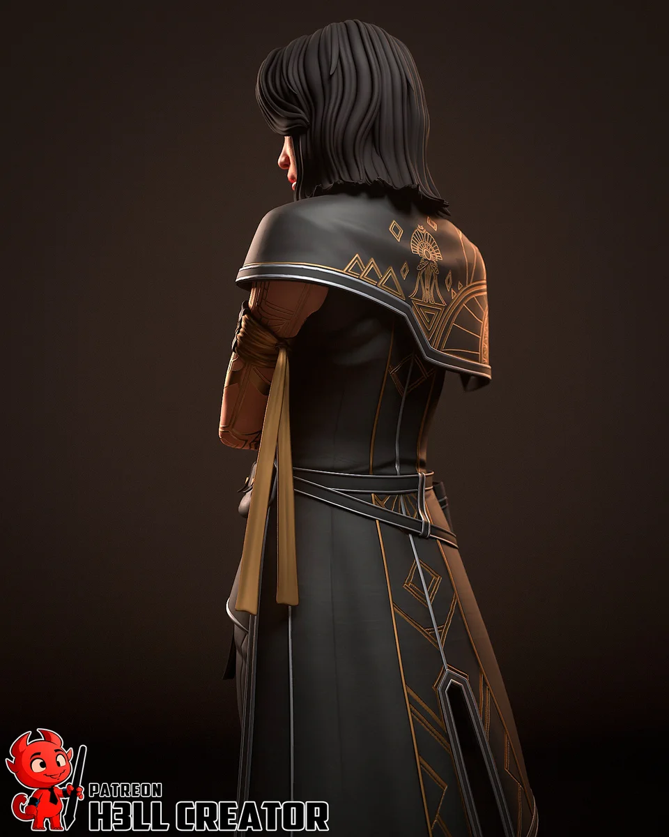 Lune | Fan Art | 3D Printed Resin Model Garage Kit | *Un-Painted* | H3LL Creator 7