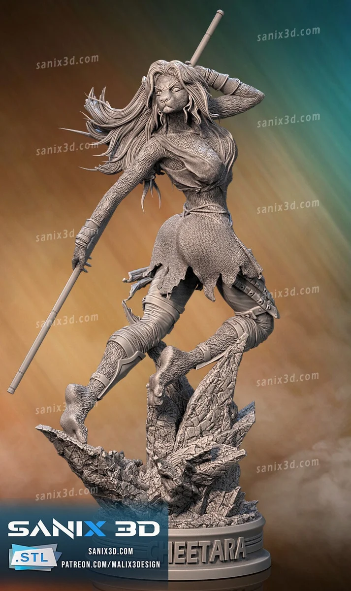 Cheetara | Fan Art | 3D Printed Resin Model Garage Kit | *Un-Painted* | Sanix3D 5