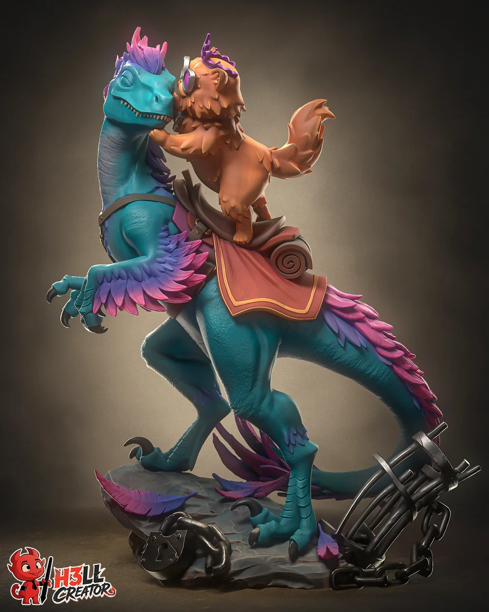 Mongo and Princess Donut | Fan Art | 3D Printed Resin Model Garage Kit | *Un-Painted* | H3LL Creator 6