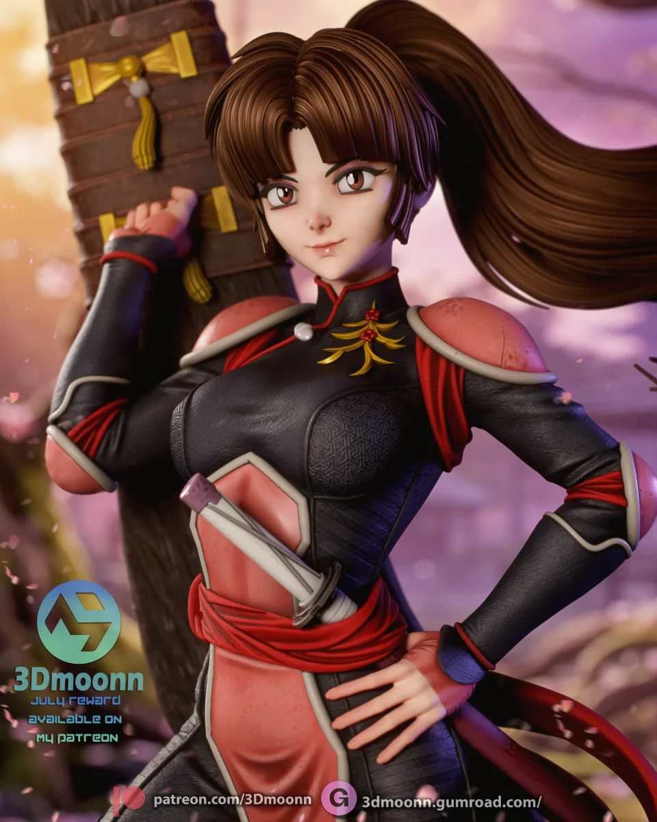 Sango Inuyasha | Fan Art | 3D Printed Resin Model Garage Kit | *Un-Painted* | 3DMoonn 7