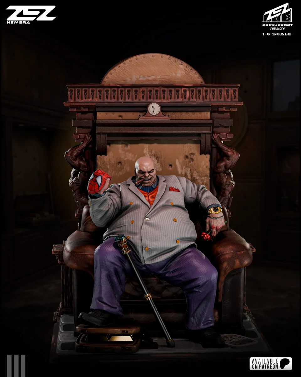 Kingpin Throne | Fan Art | 3D Printed Resin Model Garage Kit | *Un-Painted* | ZEZ Studio