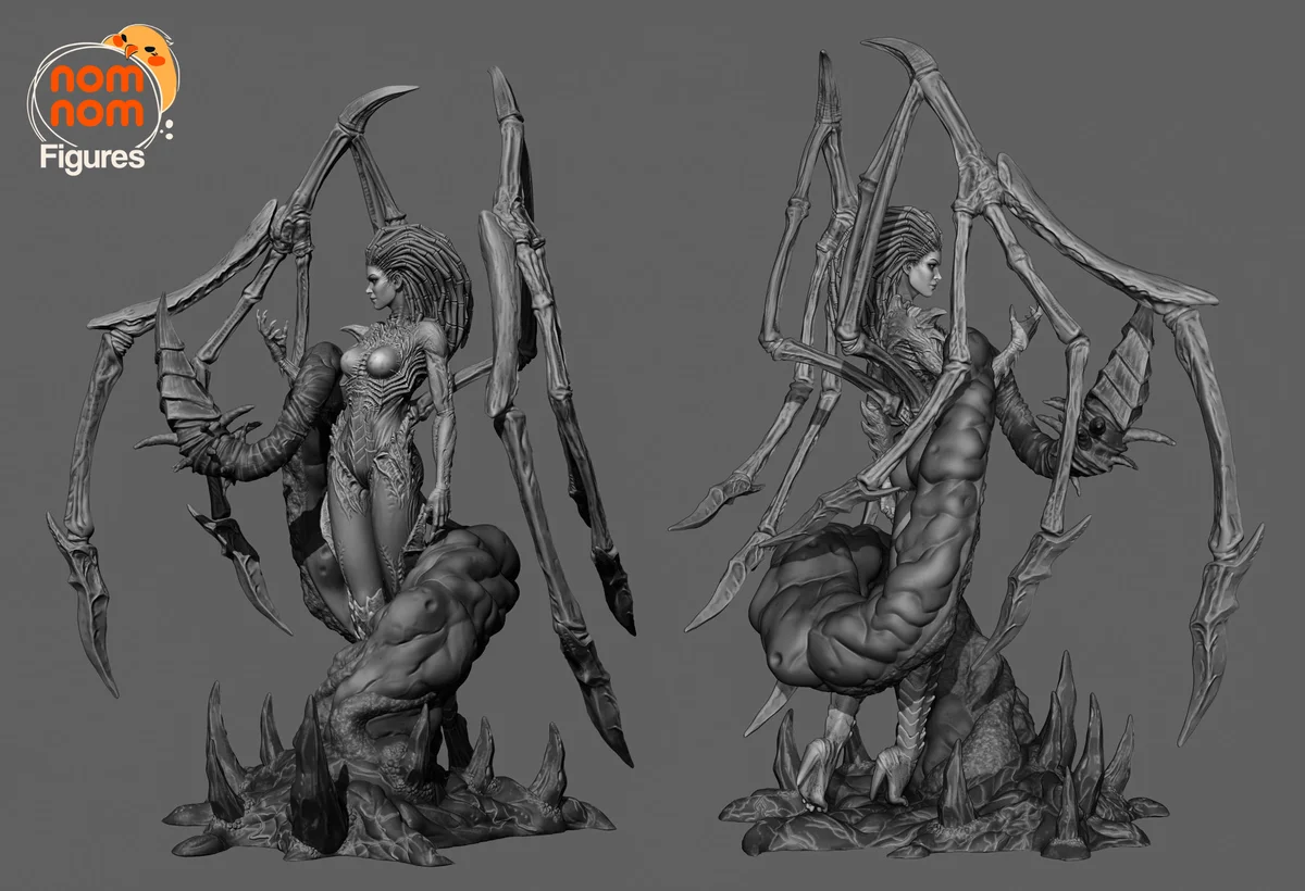 Queen of Blades | Fan Art | 3D Printed Resin Model Garage Kit | *Un-Painted* | Nomnom 3