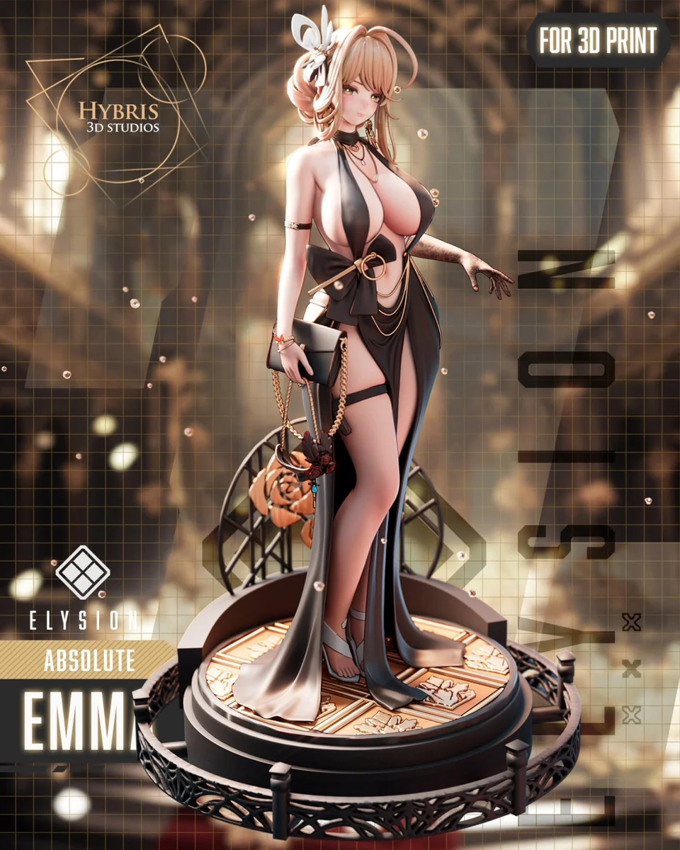 Emma | Fan Art | 3D Printed Resin Model Garage Kit | *Un-Painted* | Hybris Studios 5