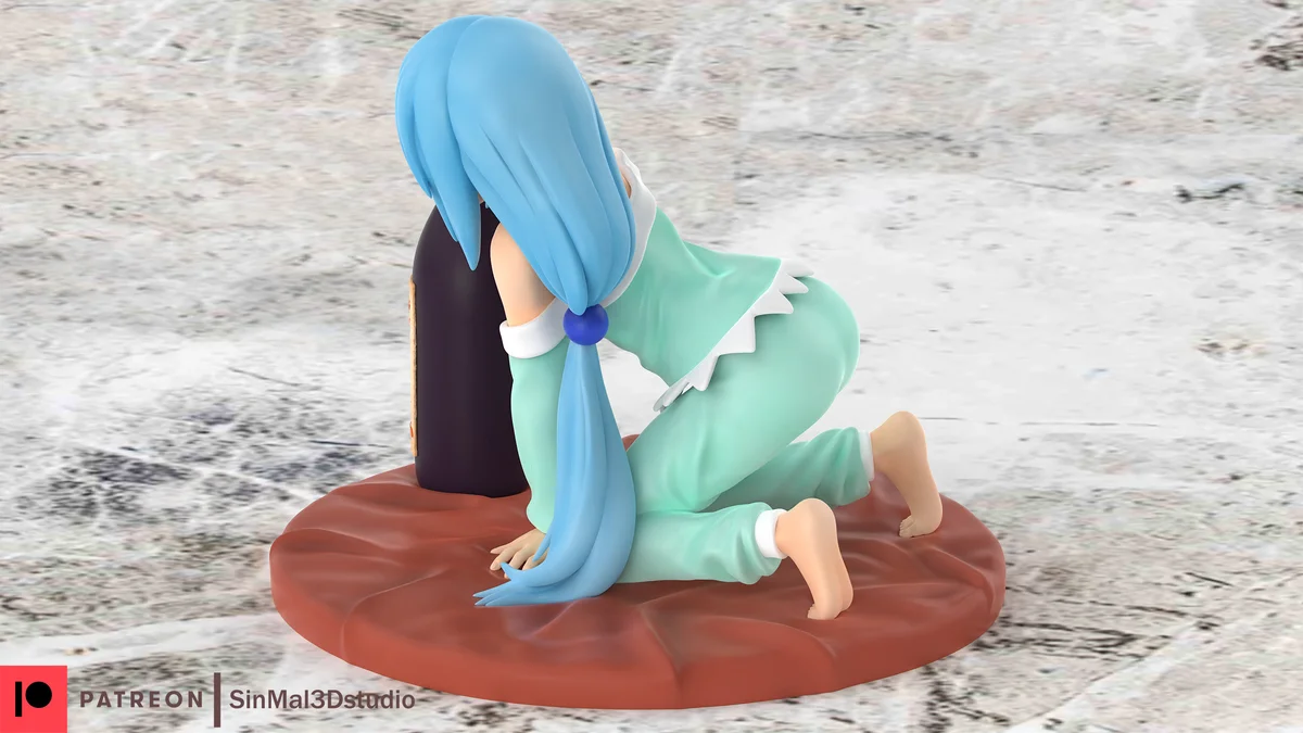 Aqua | Fan Art | 3D Printed Resin Model Garage Kit | *Un-Painted* | Sin3Dstudio 6