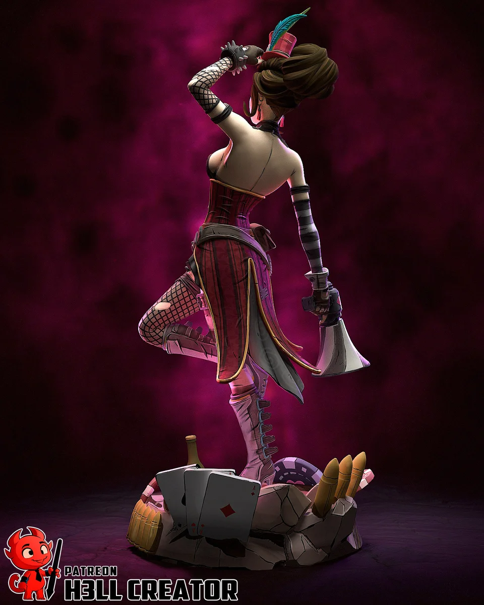 Mad Moxxi | Fan Art | 3D Printed Resin Model Garage Kit | *Un-Painted* | H3LL Creator 7