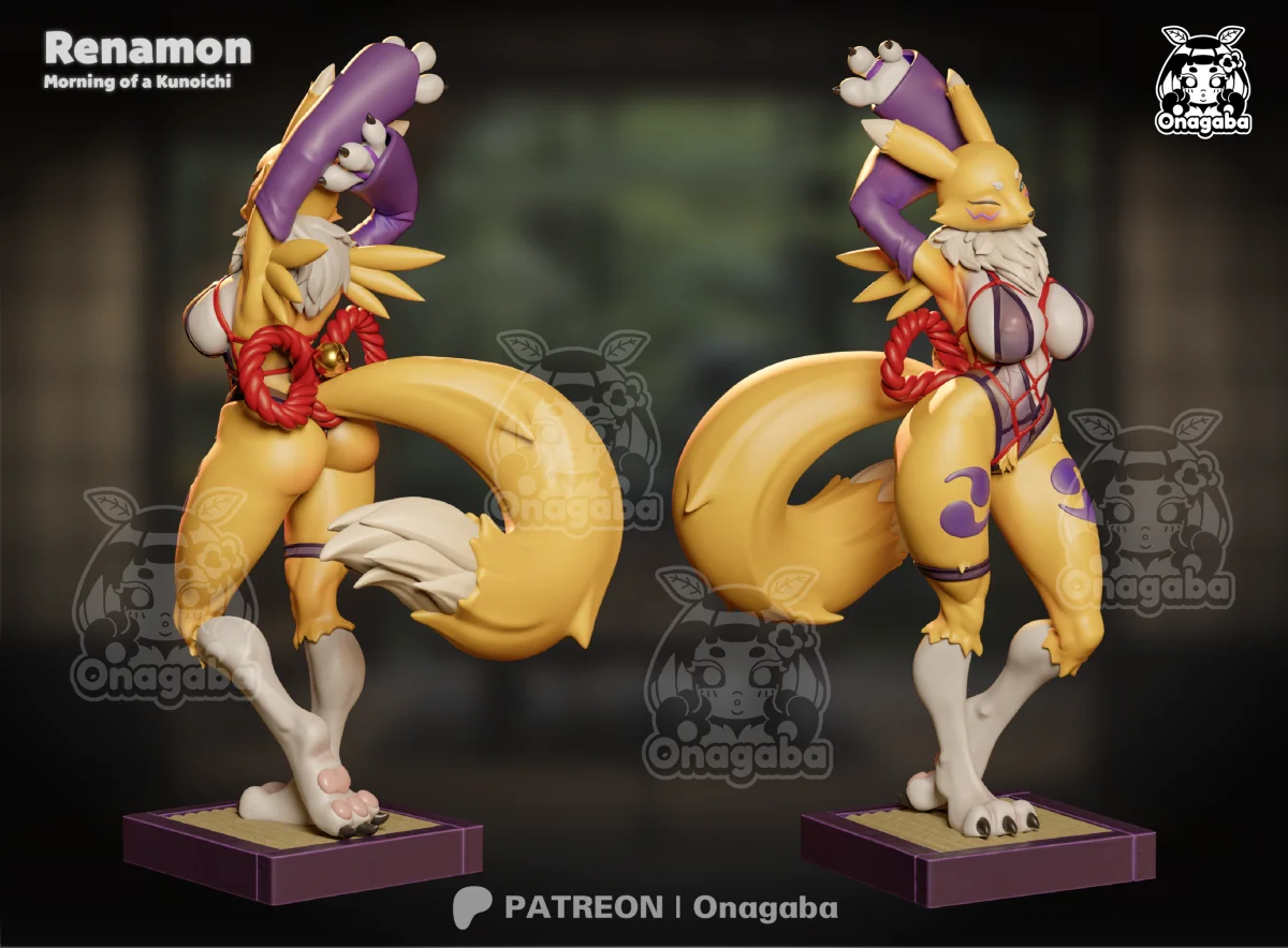 Renamon - Kunoichi | Fan Art | 3D Printed Resin Model Garage Kit | *Un-Painted* | ONAGABA 7