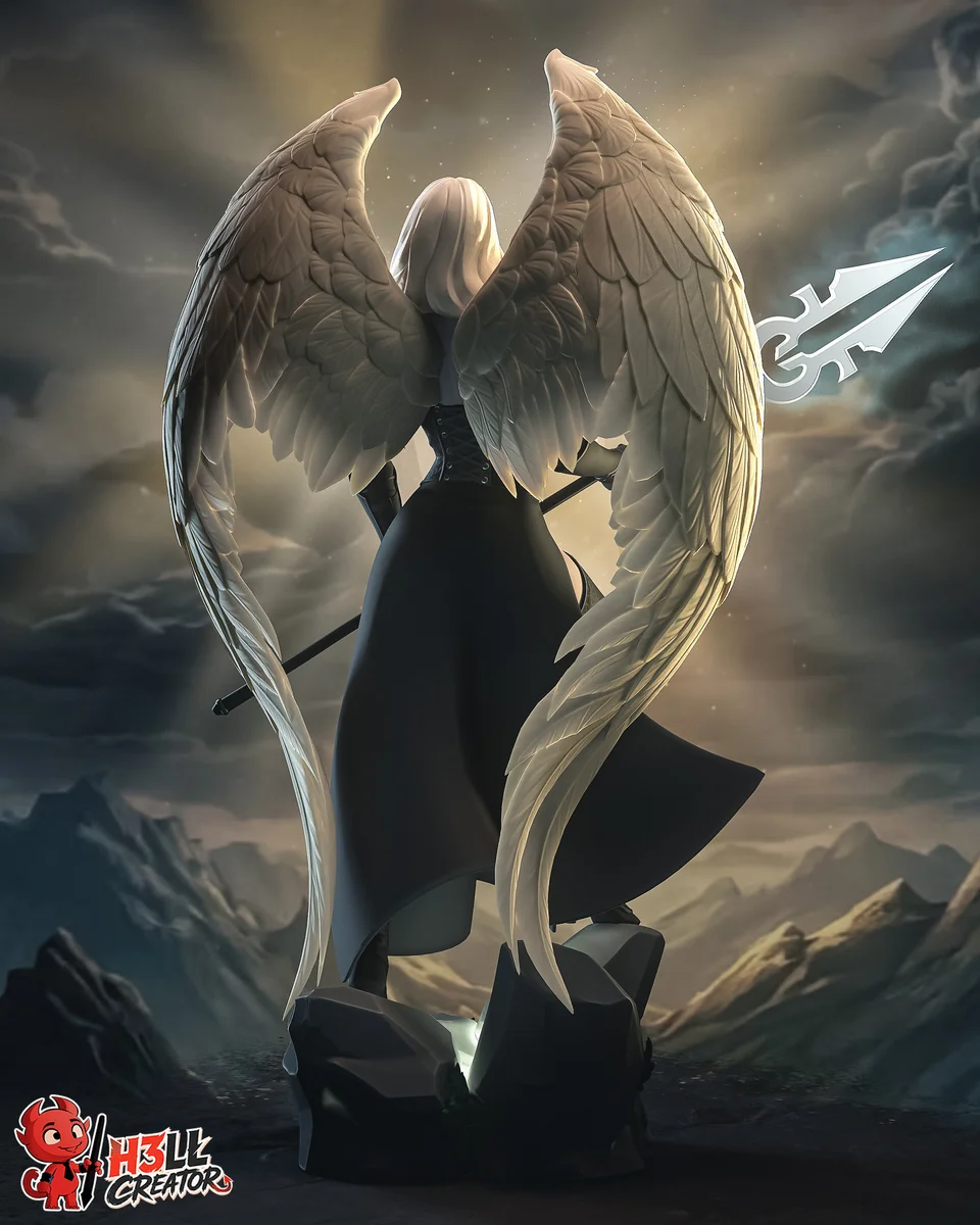 Avacyn | Fan Art | 3D Printed Resin Model Garage Kit | *Un-Painted* | H3LL Creator 8