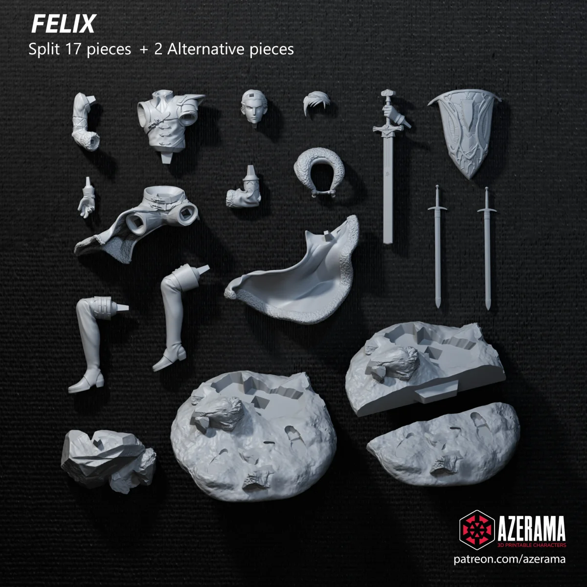 Felix | Fan Art | 3D Printed Resin Model Garage Kit | *Un-Painted* | Azerama 2
