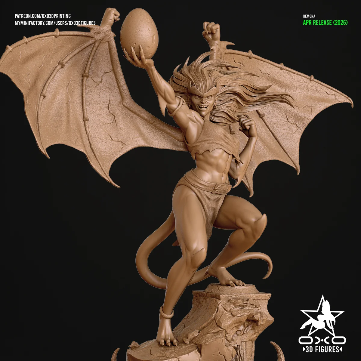 Demona | Fan Art | 3D Printed Resin Model Garage Kit | *Un-Painted* | OXO3D 6