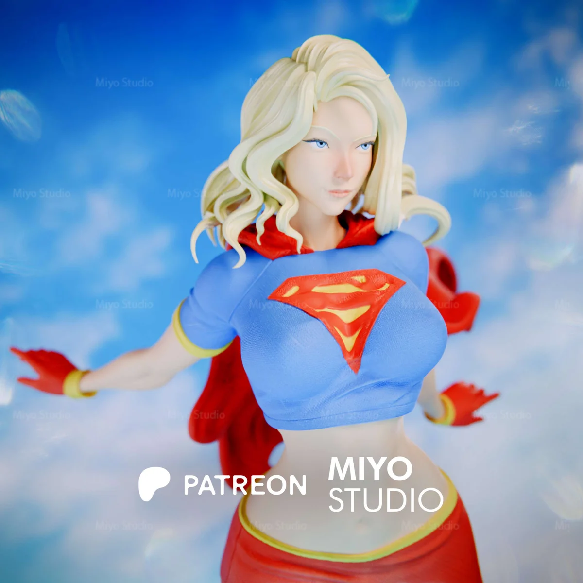 Supergirl | Fan Art | 3D Printed Resin Model Garage Kit | *Un-Painted* | MiyoStudio