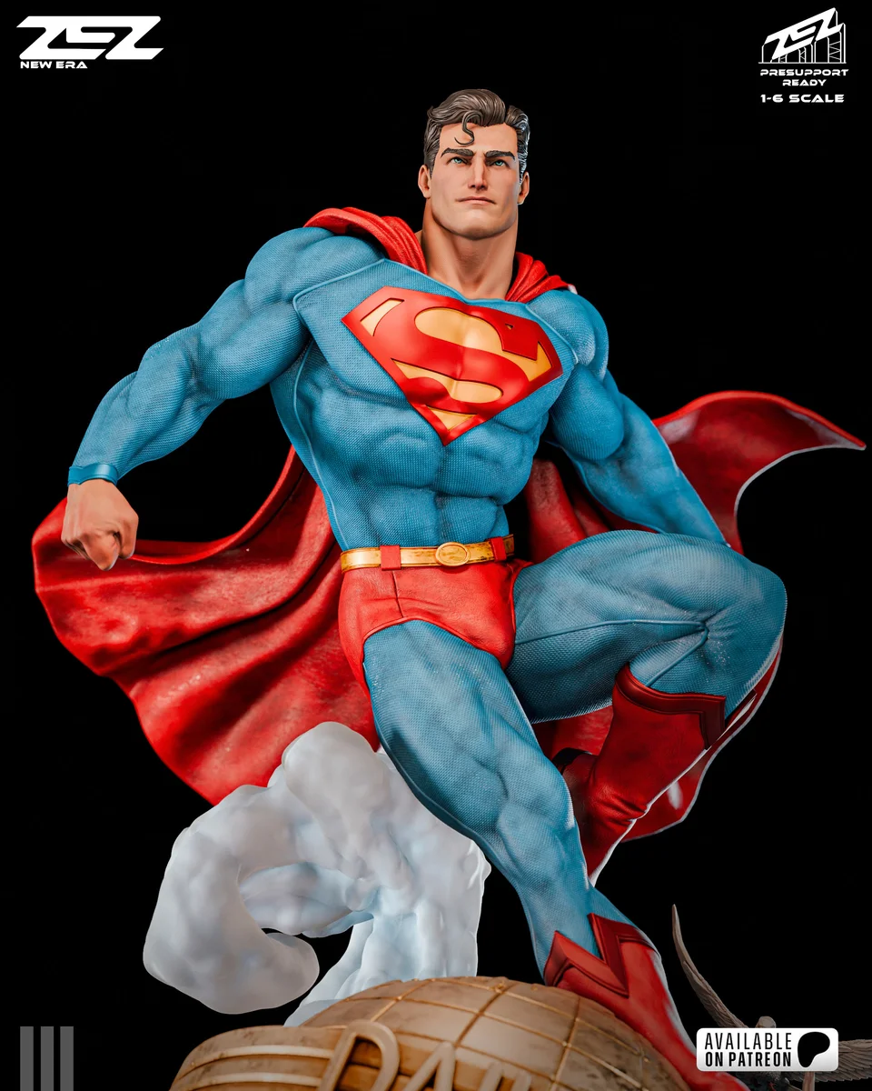 Superman | Fan Art | 3D Printed Resin Model Garage Kit | *Un-Painted* | ZEZ Studio 7