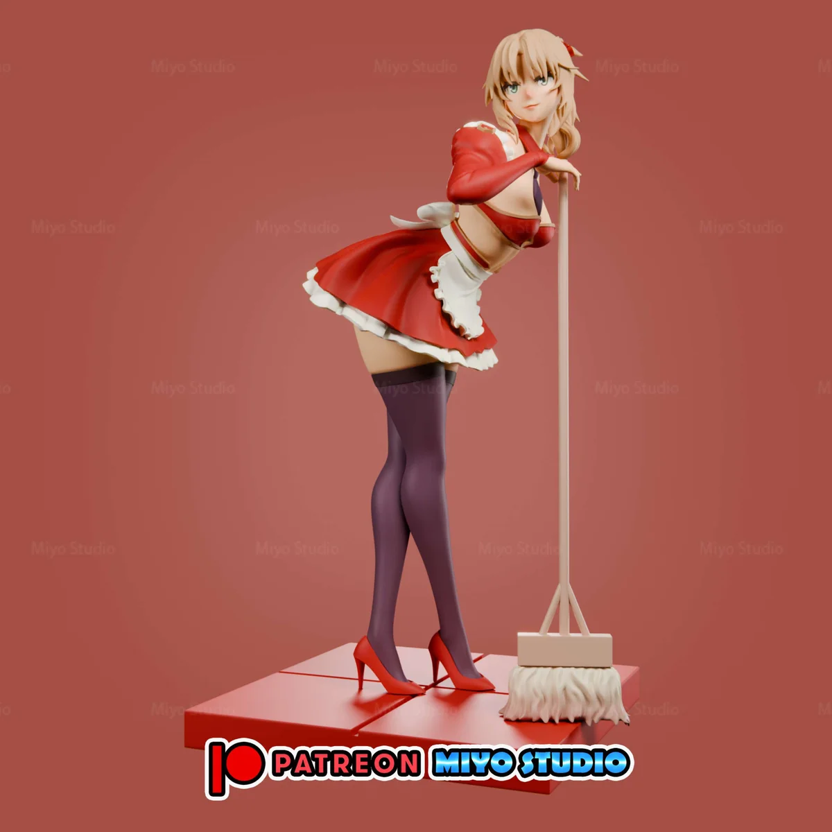 Mordred Maid Costume | Fan Art | 3D Printed Resin Model Garage Kit | *Un-Painted* | MiyoStudio