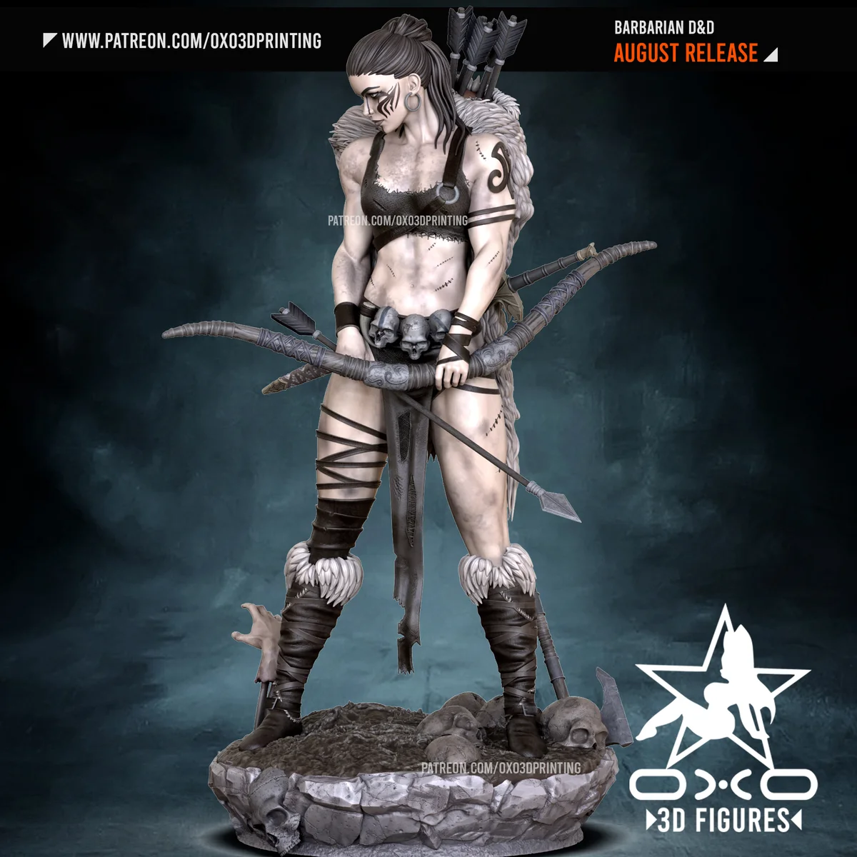 Barbarian Warrior | Fan Art | 3D Printed Resin Model Garage Kit | *Un-Painted* | OXO3D 3