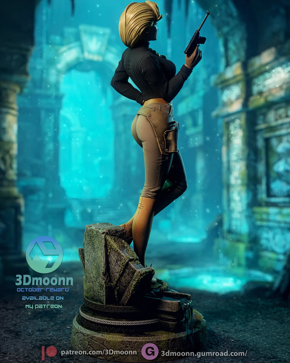 Helga Sinclair | Fan Art | 3D Printed Resin Model Garage Kit | *Un-Painted* | 3DMoonn 8