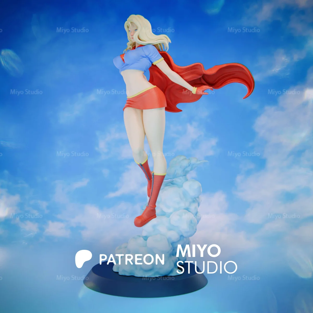 Supergirl | Fan Art | 3D Printed Resin Model Garage Kit | *Un-Painted* | MiyoStudio 4