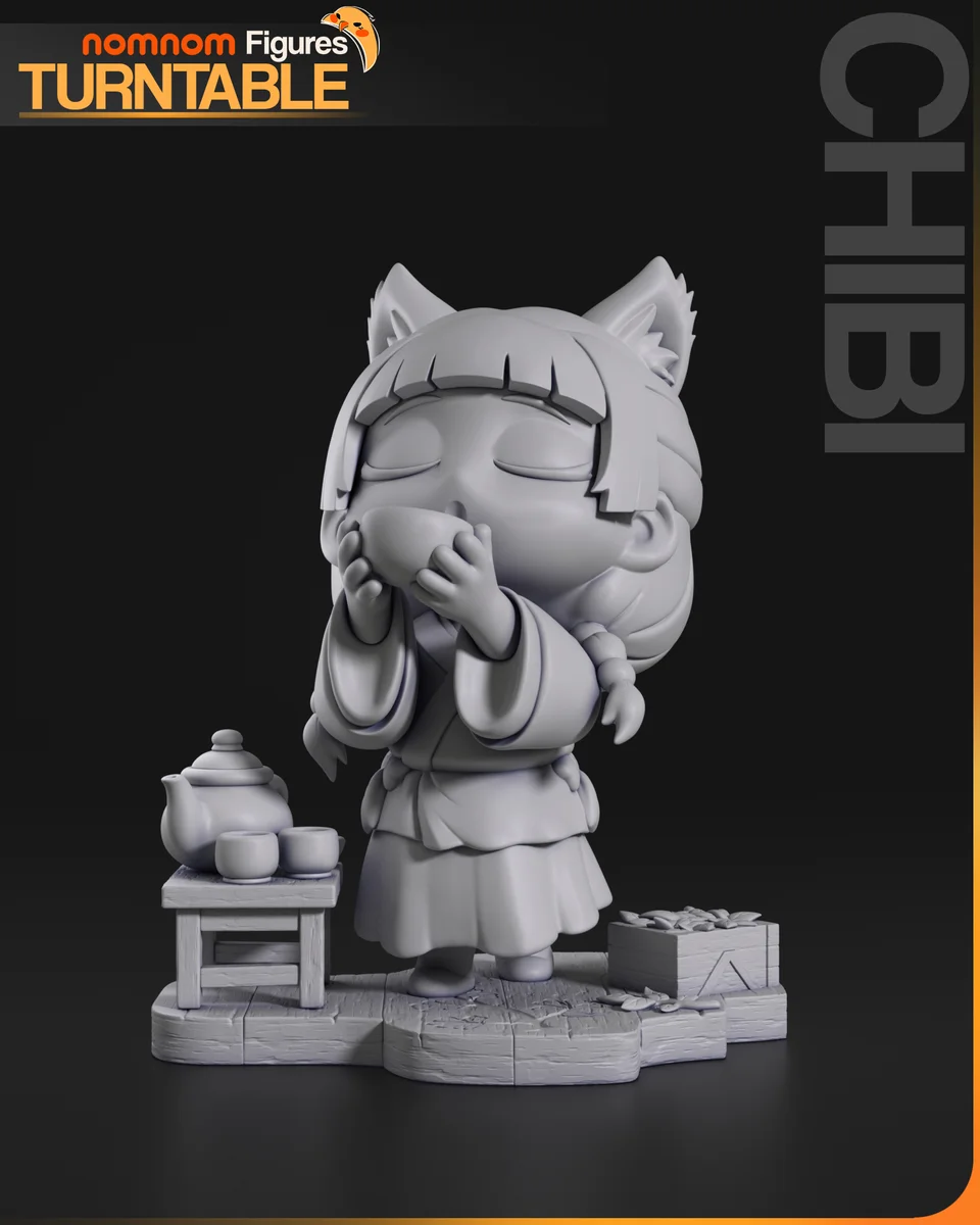 Chibi Maomao | Fan Art | 3D Printed Resin Model Garage Kit | *Un-Painted* | Nomnom 6