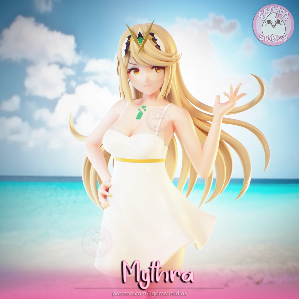 Mythra | Fan Art | 3D Printed Resin Model Garage Kit | *Un-Painted* | EggmaStudios