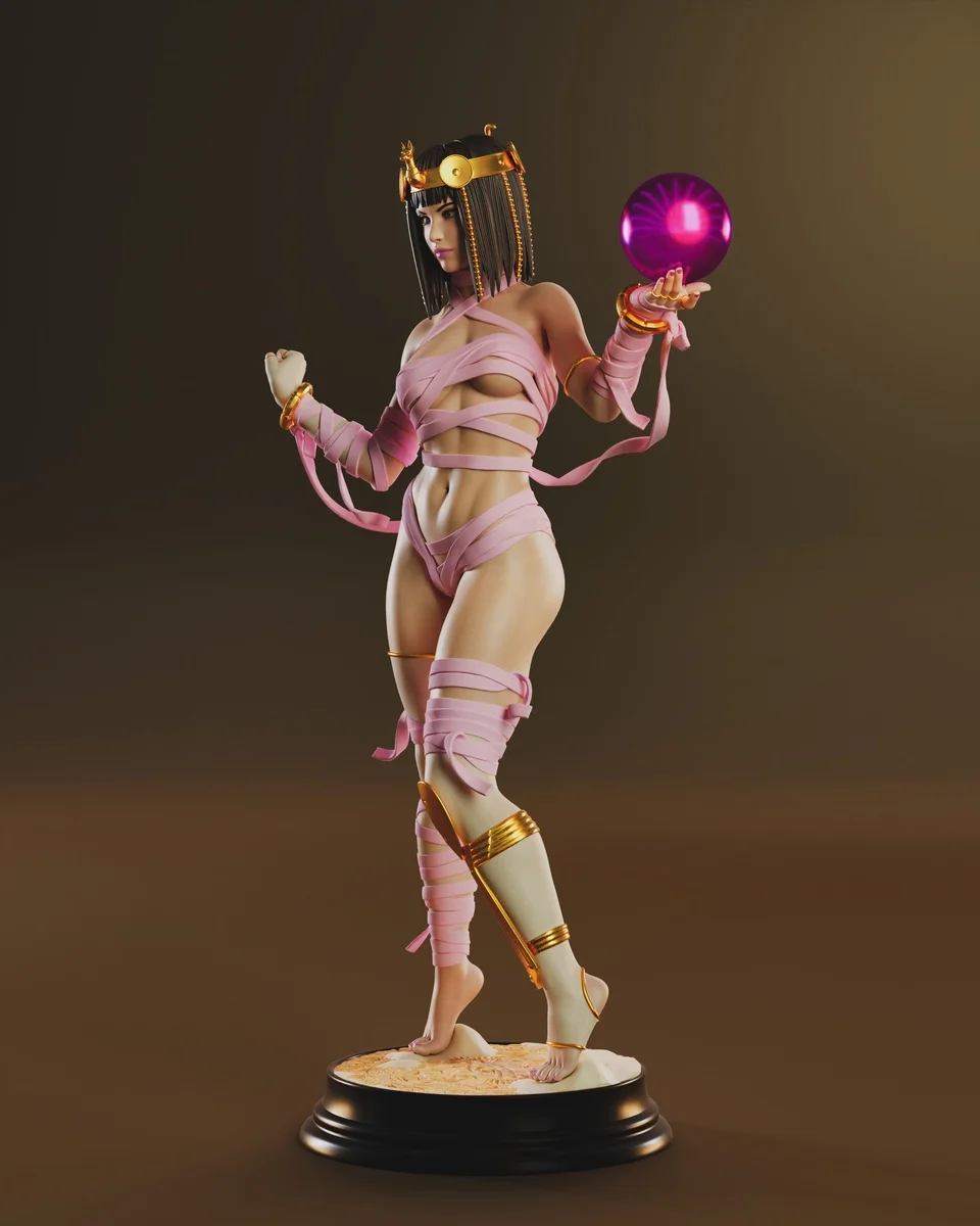 Menat | Fan Art | 3D Printed Resin Model Garage Kit | *Un-Painted* | Abe3D 4