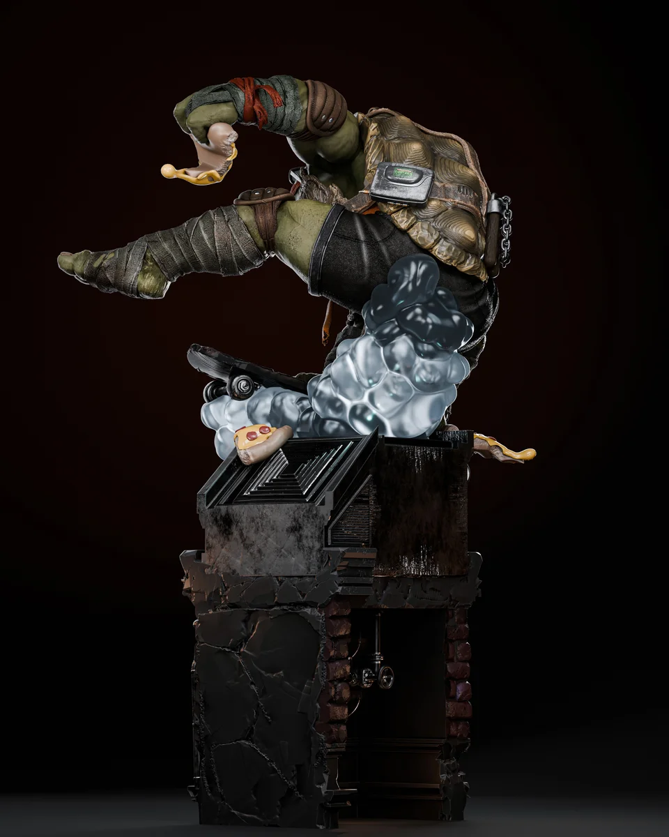 Michelangelo | Fan Art | 3D Printed Resin Model Garage Kit | *Un-Painted* | ZEZ Studio 5