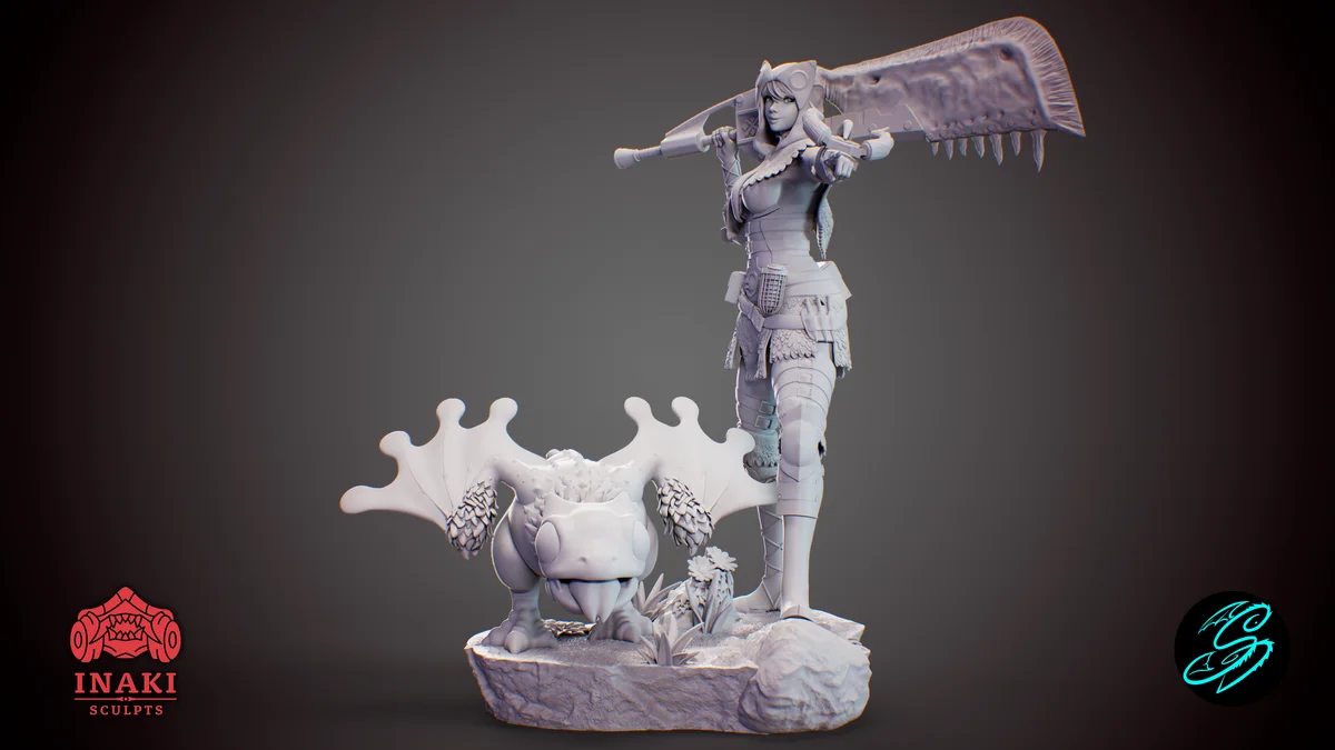 Pukei Armor | Fan Art | 3D Printed Resin Model Garage Kit | *Un-Painted* | Inaki Sculpts 4