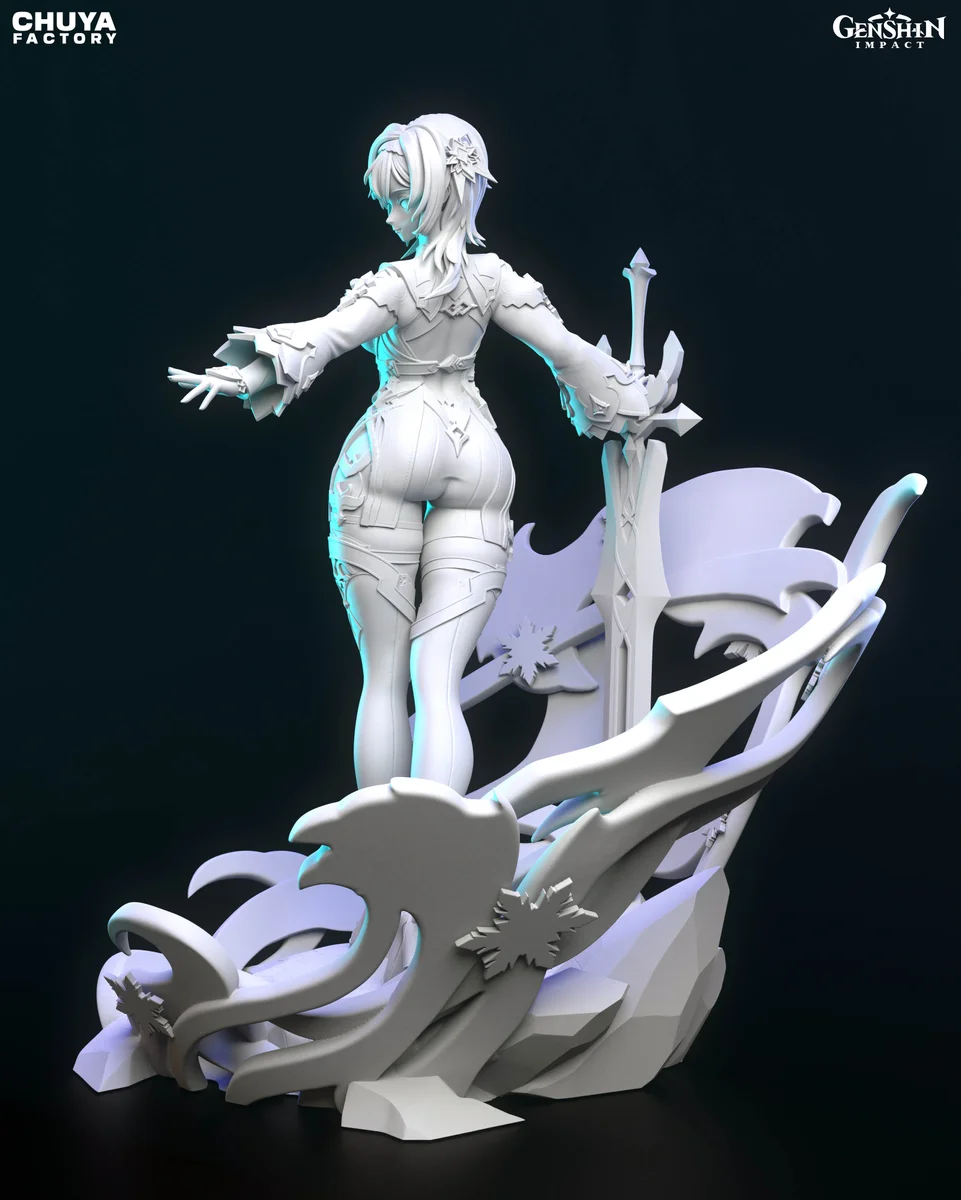 Eula | Fan Art | 3D Printed Resin Model Garage Kit | *Un-Painted* | Chuya Factory 15