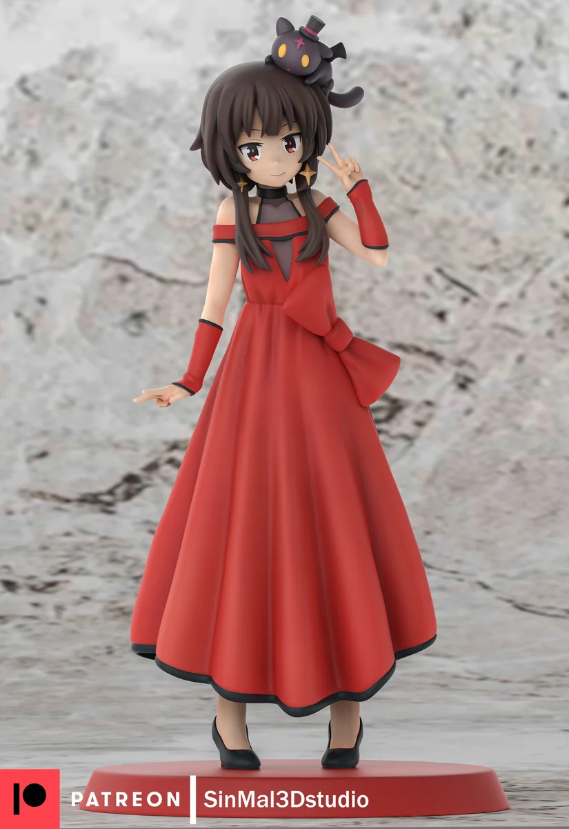 Megumin | Fan Art | 3D Printed Resin Model Garage Kit | *Un-Painted* | Sin3Dstudio 4