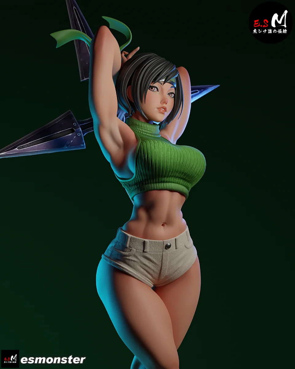 Yuffie | Fan Art | 3D Printed Resin Model Garage Kit | *Un-Painted* | ES Monster 23
