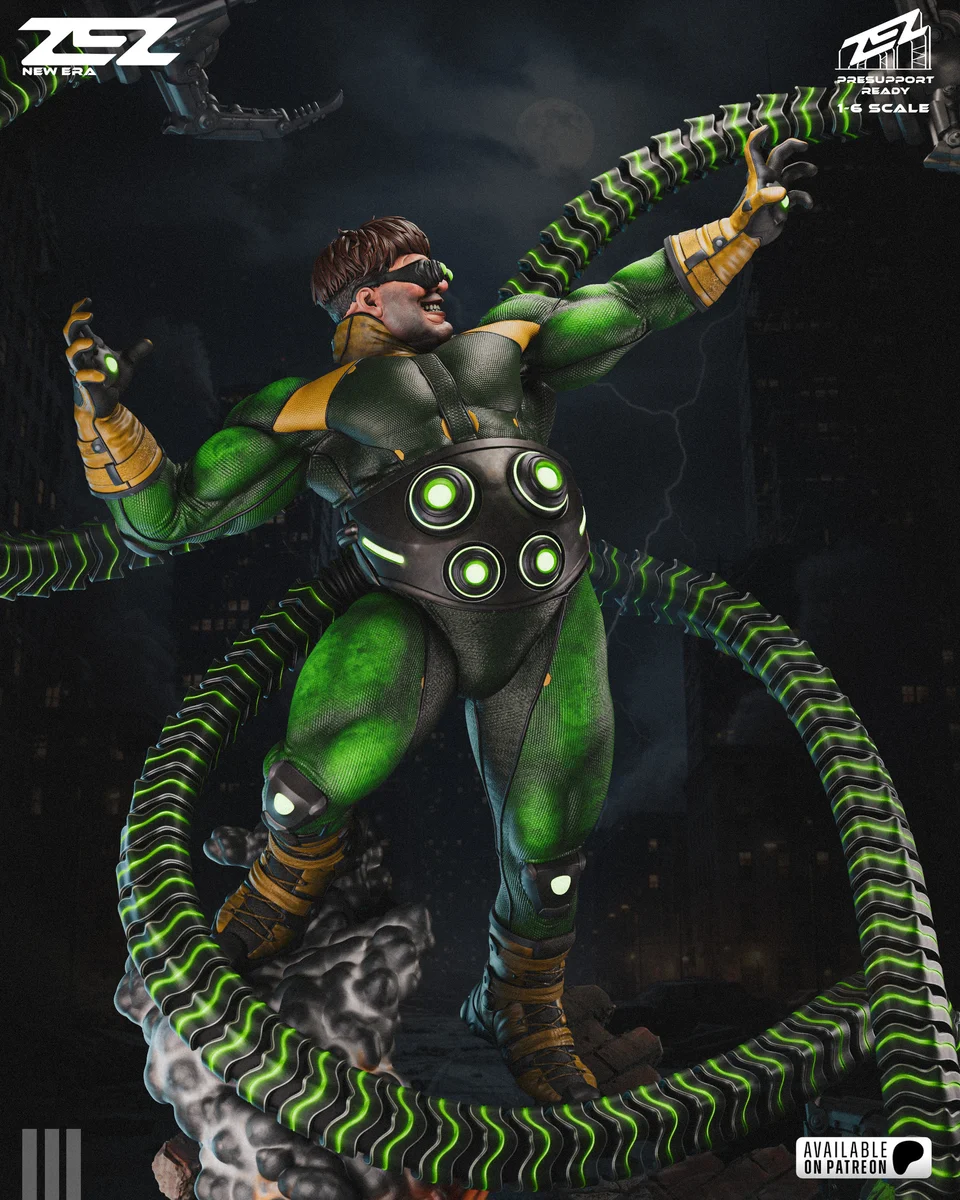 Doctor Octopus | Fan Art | 3D Printed Resin Model Garage Kit | *Un-Painted* | ZEZ Studio 6