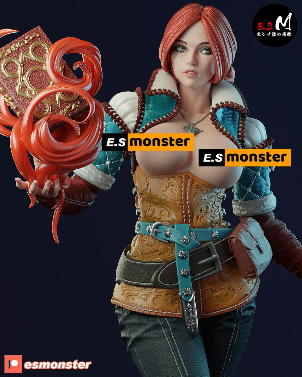 Triss Merigold | Fan Art | 3D Printed Resin Model Garage Kit | *Un-Painted* | ES Monster 4