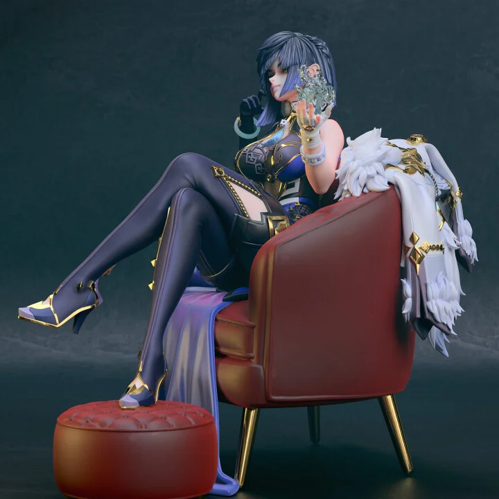 Yelan | Fan Art | 3D Printed Resin Model Garage Kit | *Un-Painted* | Chuya Factory 6