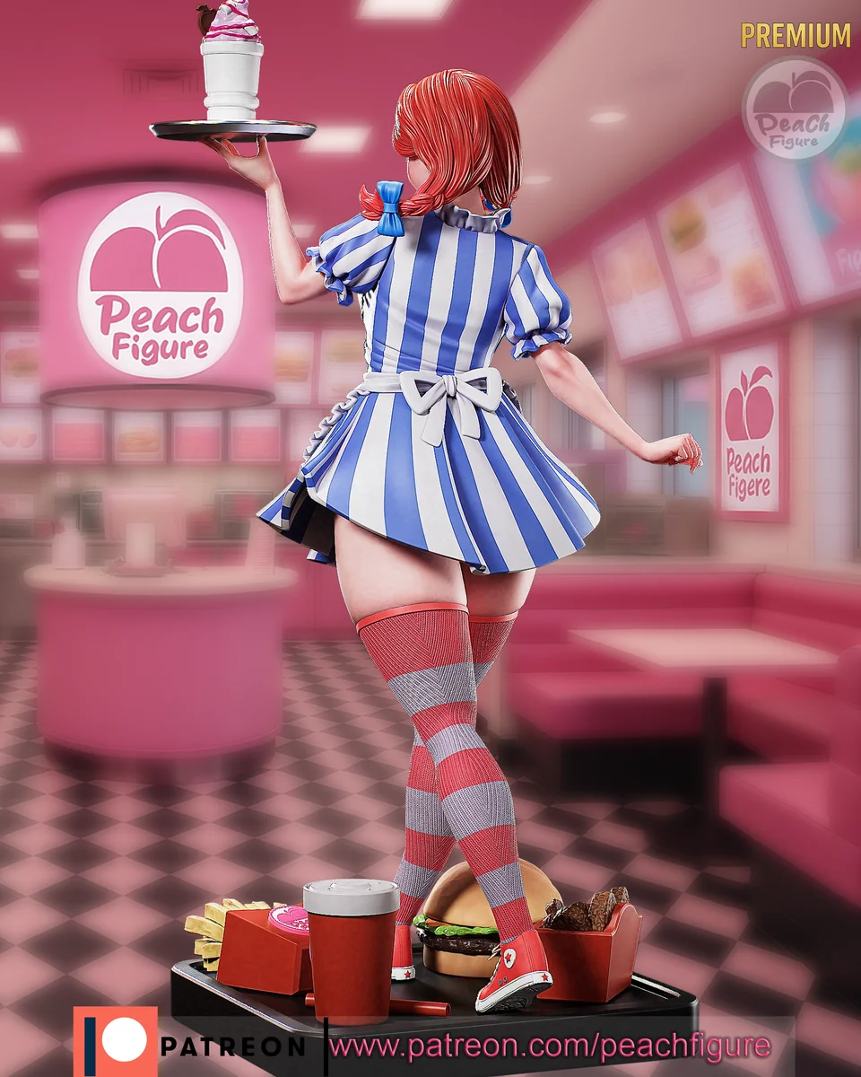Wendy | Fan Art | 3D Printed Resin Model Garage Kit | *Un-Painted* | Peach Figure 3
