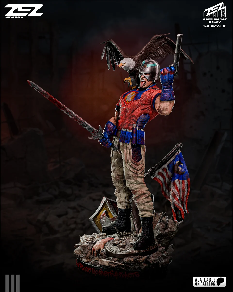 Peacemaker | Fan Art | 3D Printed Resin Model Garage Kit | *Un-Painted* | ZEZ Studio 6
