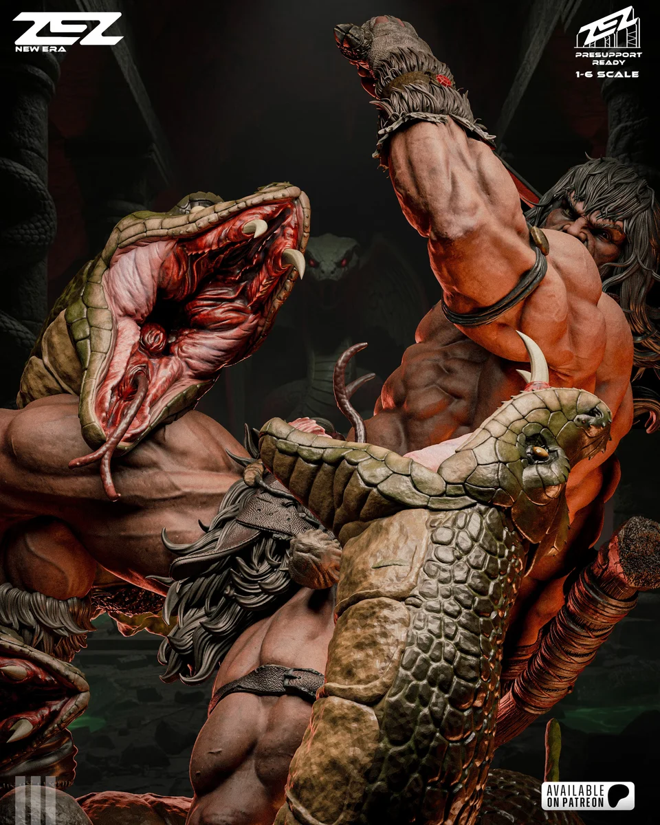 Conan | Fan Art | 3D Printed Resin Model Garage Kit | *Un-Painted* | ZEZ Studio 12