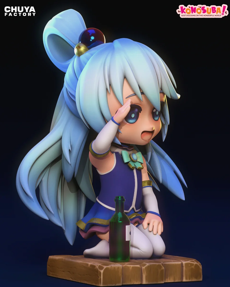 Chibi Aqua | Fan Art | 3D Printed Resin Model Garage Kit | *Un-Painted* | Chuya Factory 4