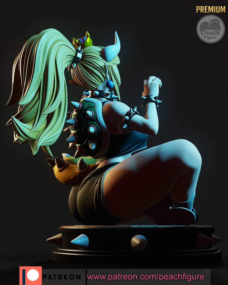 Bowsette | Fan Art | 3D Printed Resin Model Garage Kit | *Un-Painted* | Peach Figure 4