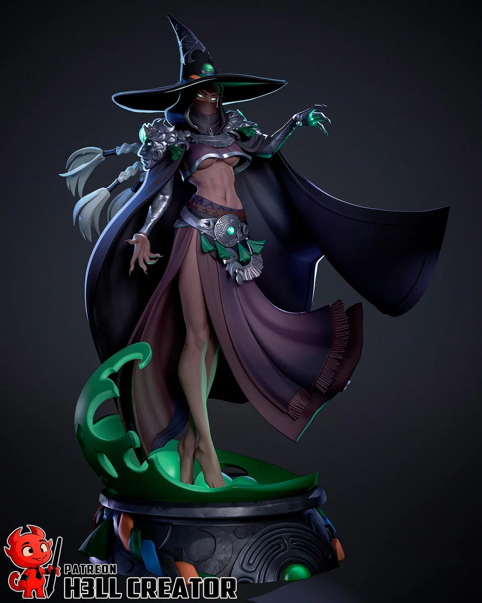 Hecate | Fan Art | 3D Printed Resin Model Garage Kit | *Un-Painted* | H3LL Creator 5