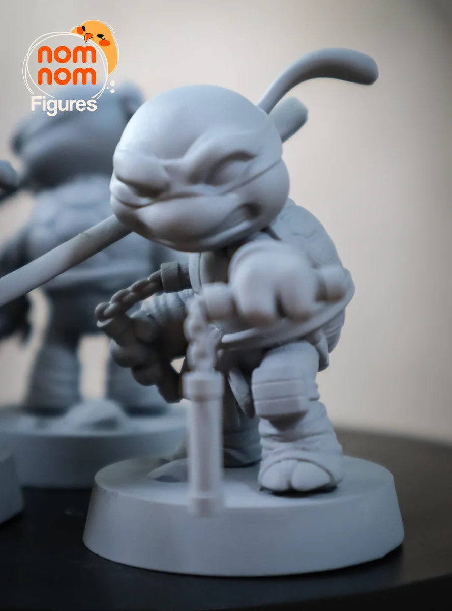 Chibi Ninja Turtles | Fan Art | 3D Printed Resin Model Garage Kit | *Un-Painted* | Nomnom 7