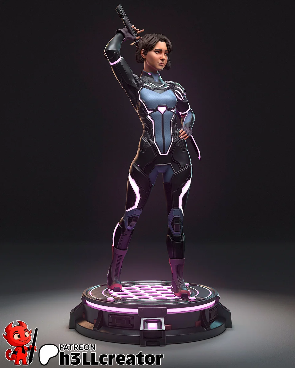 Mio | Fan Art | 3D Printed Resin Model Garage Kit | *Un-Painted* | H3LL Creator 3