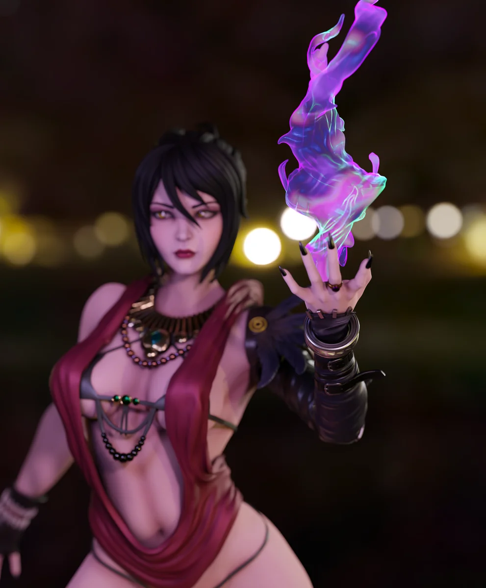 Morrigan | Fan Art | 3D Printed Resin Model Garage Kit | *Un-Painted* | Momoji 13