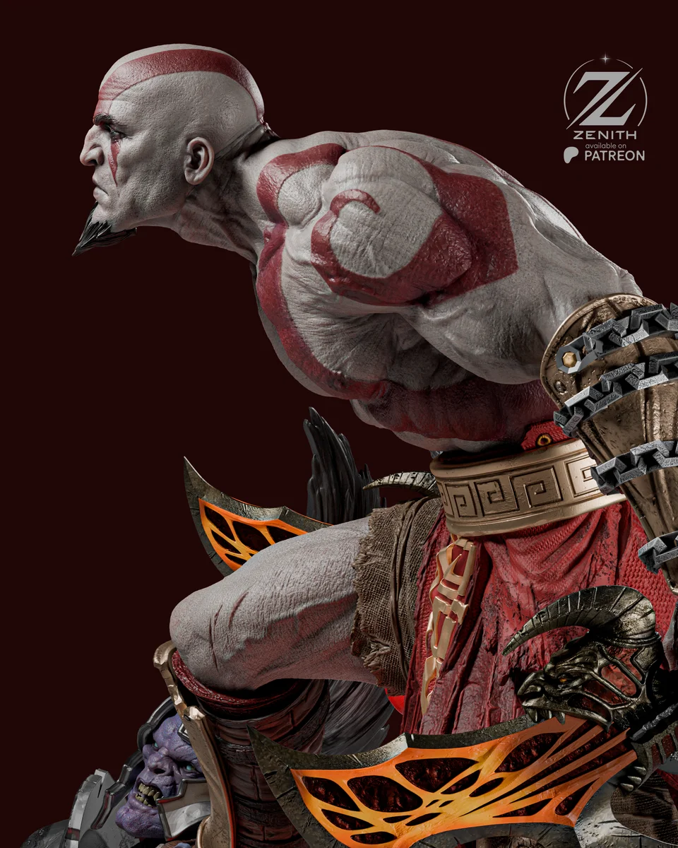 Kratos | Fan Art | 3D Printed Resin Model Garage Kit | *Un-Painted* | Zenith Studios 5