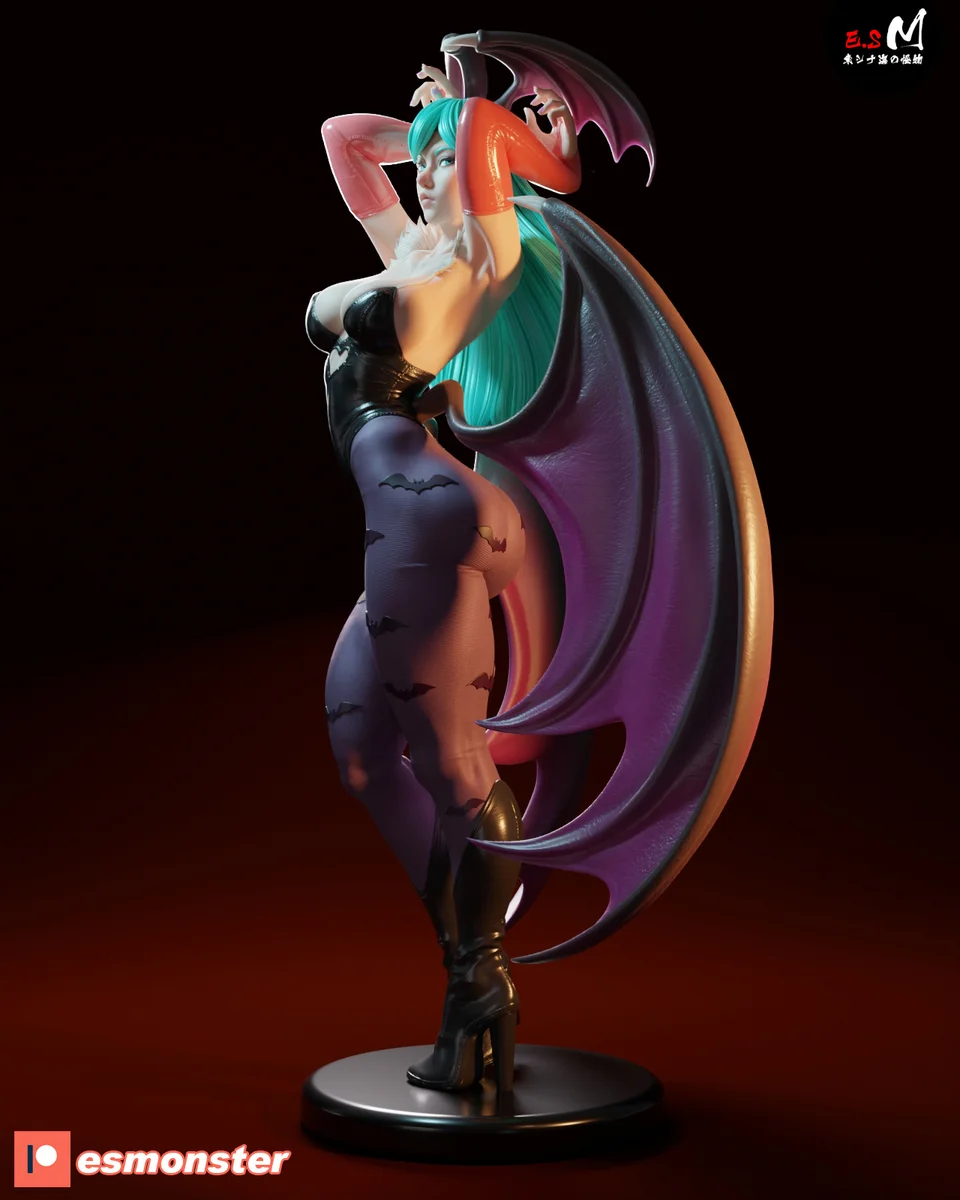 Morrigan | Fan Art | 3D Printed Resin Model Garage Kit | *Un-Painted* | ES Monster 4
