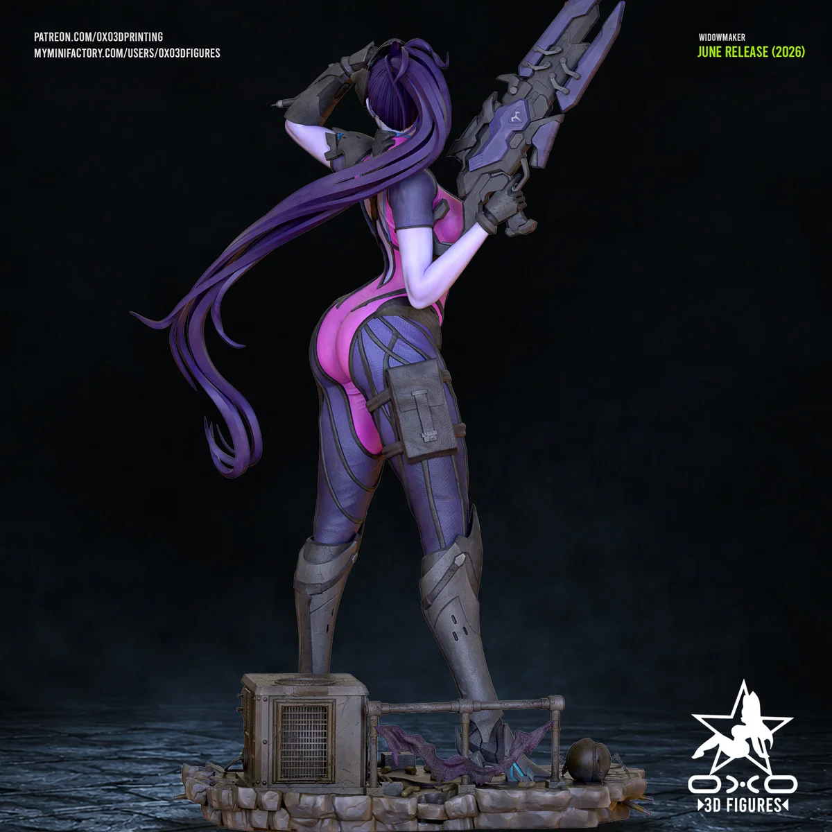 Widowmaker | Fan Art | 3D Printed Resin Model Garage Kit | *Un-Painted* | OXO3D 4