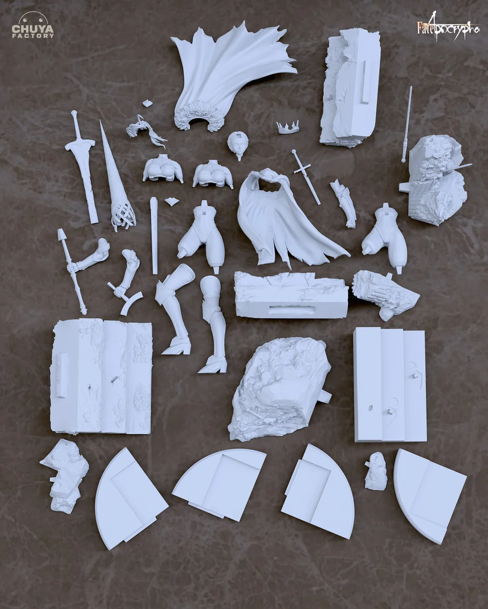 Artoria Pendragon | Fan Art | 3D Printed Resin Model Garage Kit | *Un-Painted* | Chuya Factory 9