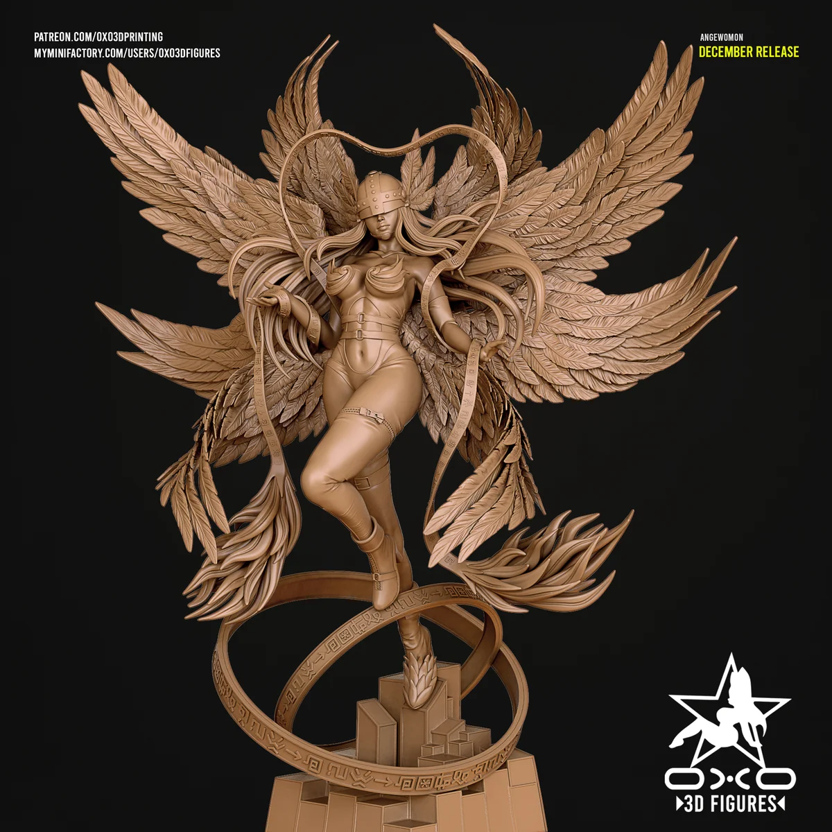 Angewomon | Fan Art | 3D Printed Resin Model Garage Kit | *Un-Painted* | OXO3D 4